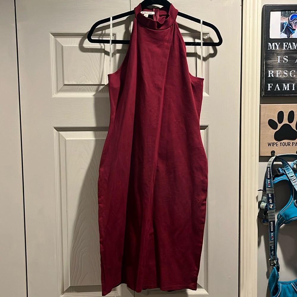 Burgundy dress